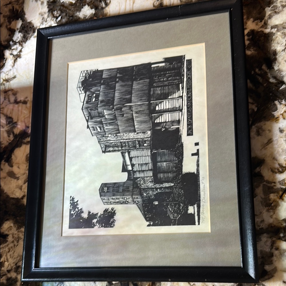 Jack Daniel’s Black Framed Architectural Art Print